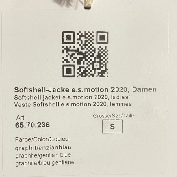 Engelbert Strauss Softshell Jacket S Graphite Gentian Blue e.s.motion 2020 NWT - Picture 14 of 14